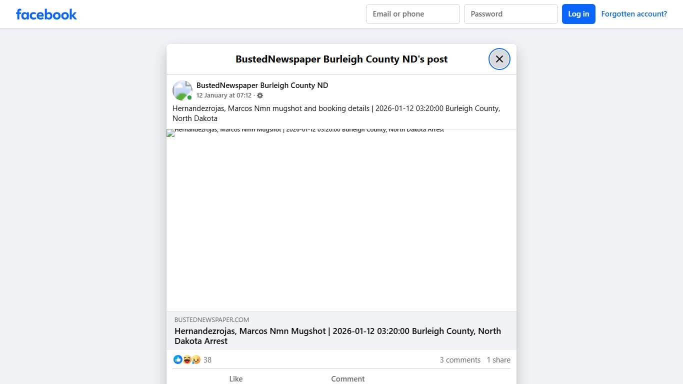 Hernandezrojas,... - BustedNewspaper Burleigh County ND Facebook